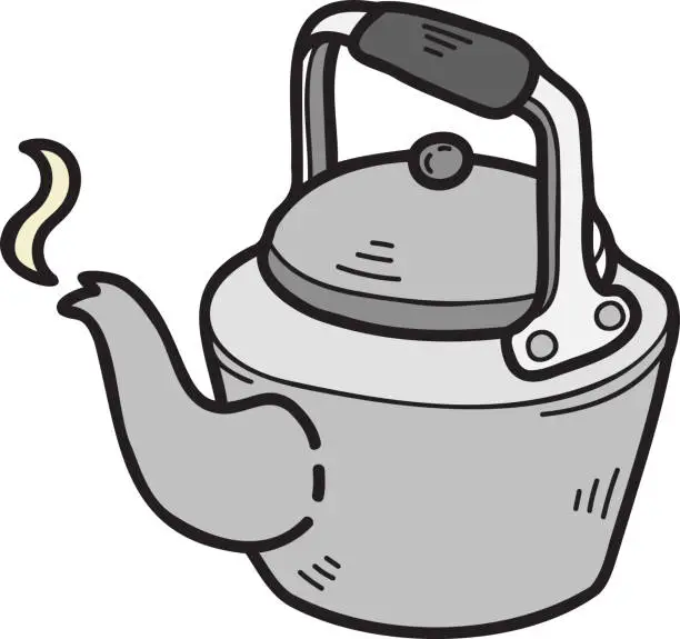 Vector illustration of Hand Drawn kettle illustration