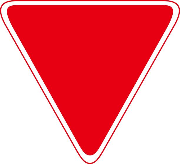 rahmen aus rotem und dreieckigem regulierungszeichen für straßen / bildmaterial (vektorillustration) - driving school flash stock-grafiken, -clipart, -cartoons und -symbole