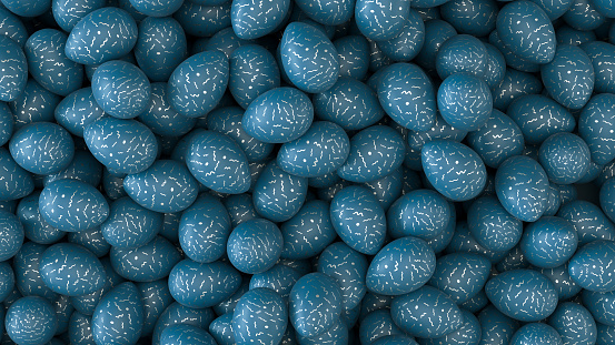 3d rendering of Colorful Easter eggs background