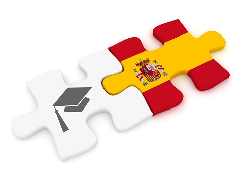 Learn Spanish foreign language translate e-learning puzzle