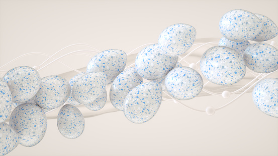 3d rendering of Easter eggs background