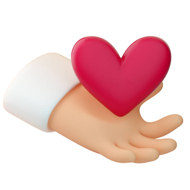 istock Human hand holding pink heart. 1453912421