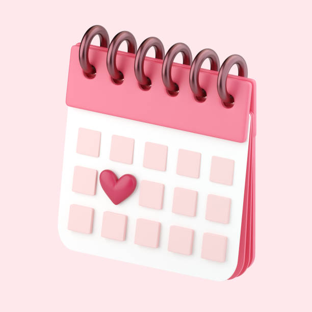 3d Valentines day Calendar icon.