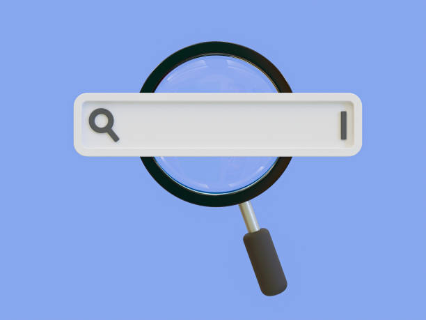 istock 3d minimal search bar. SEO for better search results. web browsing concept. blank search bar with a magnifying glass. 3d rendering illustration. 1453915814