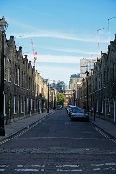 istock Exterior British architecture and front building decoration in Victorian terrace design at Cornwall road located in Waterloo- South East London, United Kingdom 1453915870