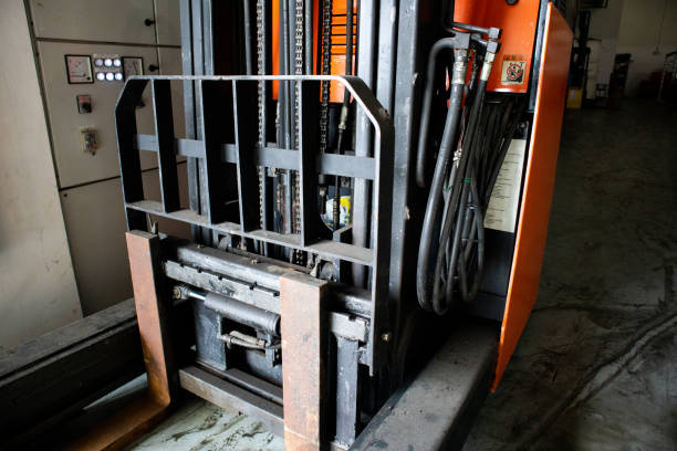 istock Reach truck on idle 1453917521