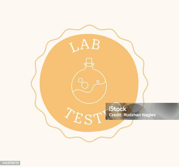 Testing Label Cartoon Lab Tested Label Stock Illustration - Download Image Now - Abstract ...