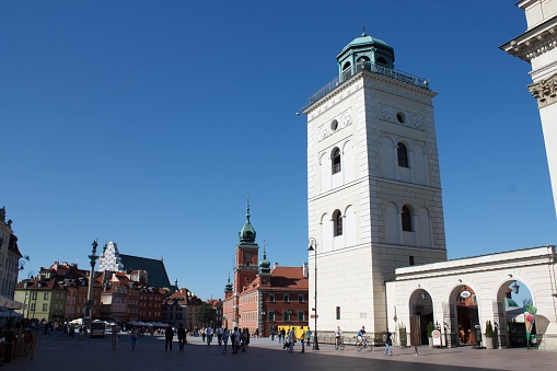 Warsaw, Poland – June 13, 2013: The St. Anne Church in the historic center at Castle Square, Warsaw, Poland