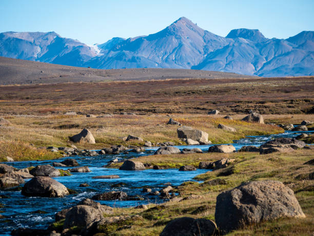 istock Beautiful view of North Atlantic Island with sunlight 1453923297