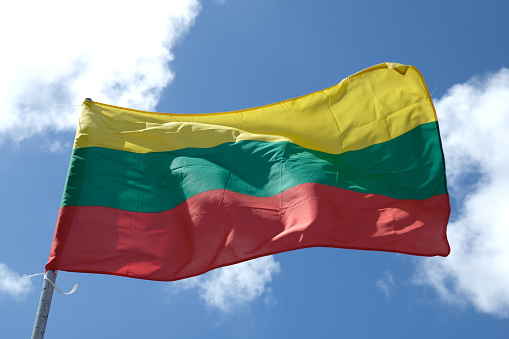 Lithuania flag waving