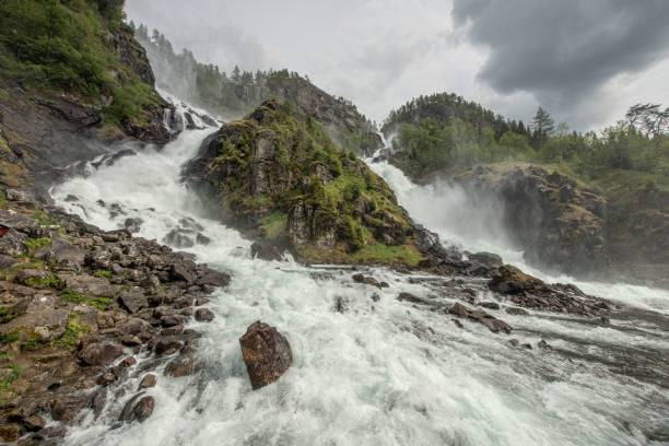 istock View of high-falling Norway's Latefossen waterfall 1453930634