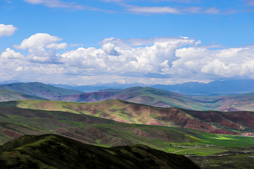A scenery of hills in Inner Mongolia, China