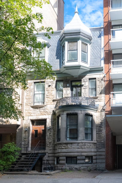 istock Victorian Montreal house facade in Canada 1453936747