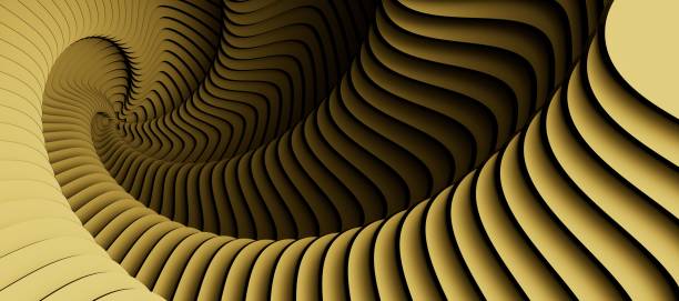 istock 3d illustration of a swirling ridged pattern 1453937690