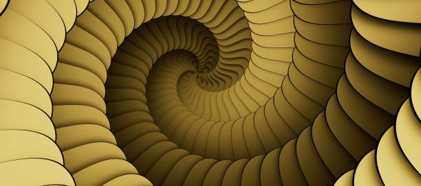 istock 3d illustration of a swirling ridged pattern 1453937742