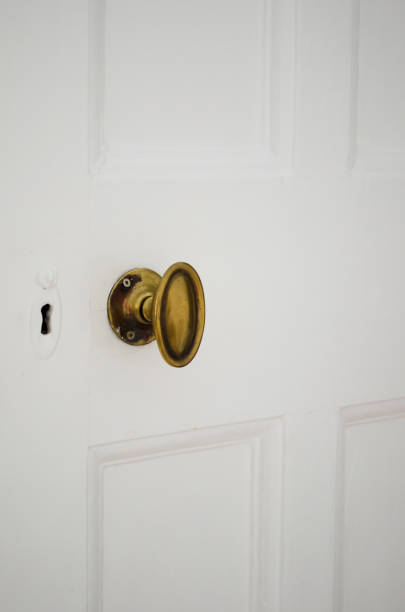 istock An old fashioned door knob and lock. 1453938729