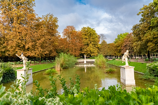 Paris, the Tuileries garden, beautiful public park