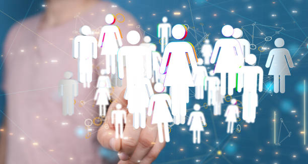istock Illustration of organization chart team - network concept 1453939623