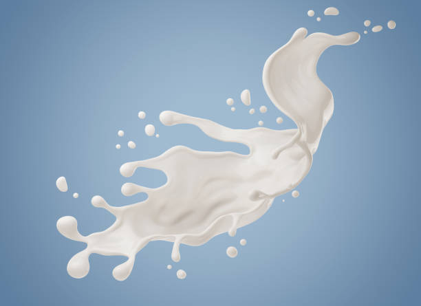 istock White milk splash isolated on background, liquid or Yogurt splash, Include clipping path. 3d illustration. 1453942864
