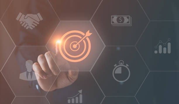 istock Business achievement goal objective target concept. 1453947205