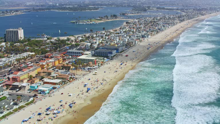 AERIAL Mission Beach, San Diego, California