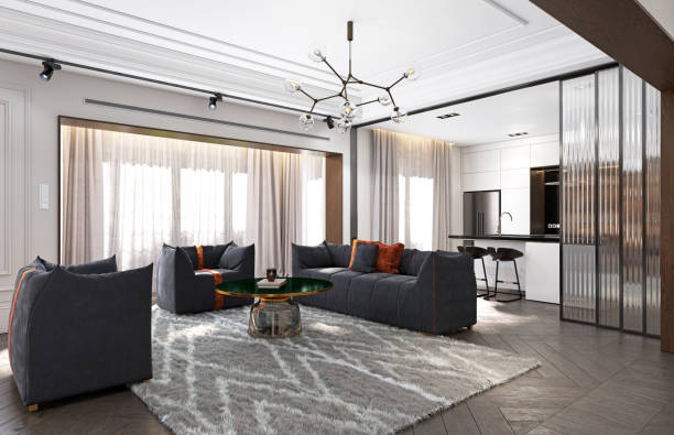 istock Modern Living room interior design 1453949500
