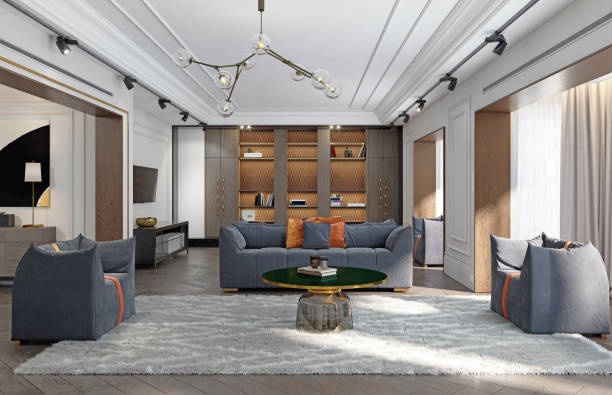 istock Modern Living room interior design 1453949546