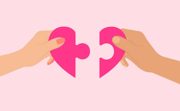 istock Hands Holding Heart Shaped Puzzle Pieces. Valentine's Day, Love And Soulmate Concept 1453951028
