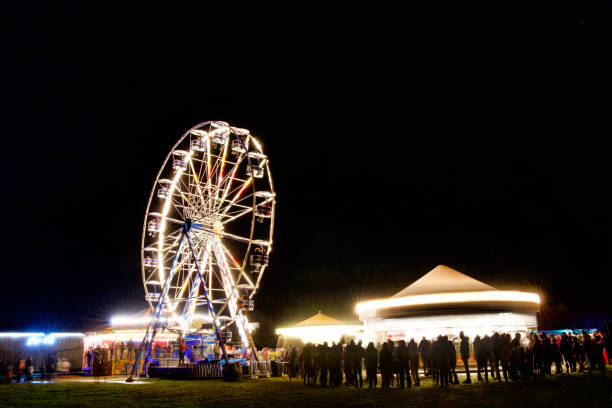 istock Enigmatic fun fair in the dark 1453953096