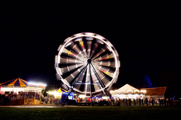 istock Enigmatic fun fair in the dark 1453953103