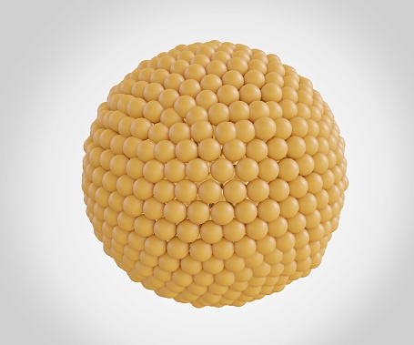 Isolated liposome. A liposome is a small artificial vesicle, spherical in shape 3d rendering
