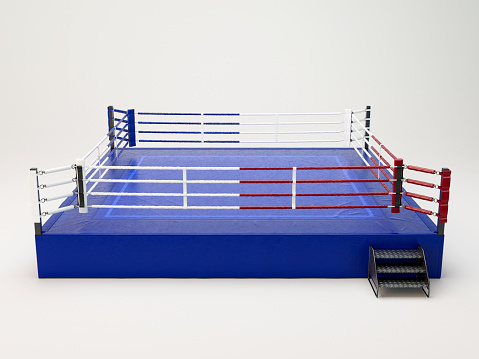 A boxing ring designed by Lona Boxeo (Flash) sports company