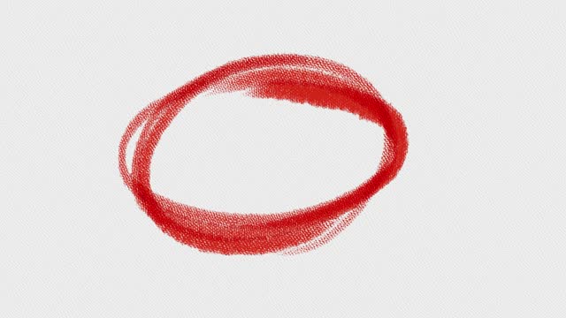 Circle marker with drawing effect, Isolated on white background, marking, animated, hand drawn, highlighter, design elements, ink brush