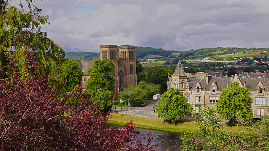 View of the towers of Inverness Cathedral