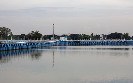 Kallanai (also known as the Grand Anicut) is an ancient dam that is built across the Kaveri river, Tamil Nadu