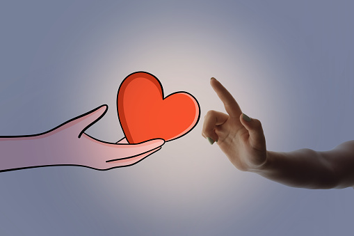 Hands holding heart shape