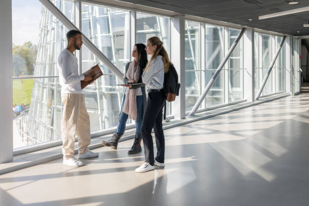 istock Students are talking on the stairs of the university. 1453972961