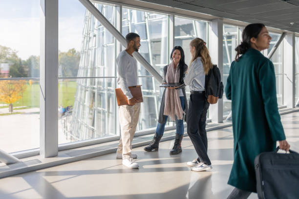 istock Students are talking on the stairs of the university. 1453972964