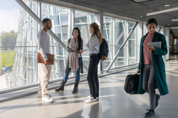 istock Students are talking on the stairs of the university. 1453972966