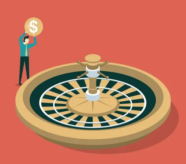 Vector illustration of Casino Wheel Spinner