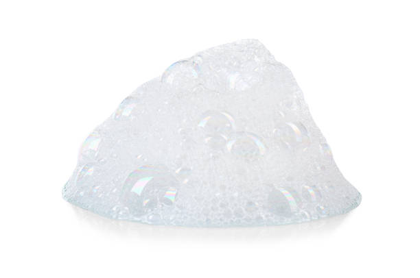 istock Drop of fluffy bath foam isolated on white 1453975194