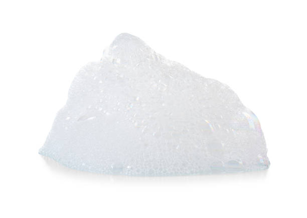 istock Drop of fluffy bath foam isolated on white 1453975200