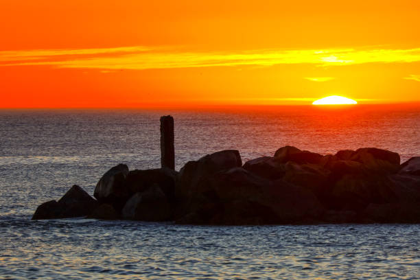 Douarnenez Bay at sunset in the Brittany area of France