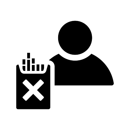 Cessation, discarded, ending icon symbol for use on mobile apps, print media and web design or any type of design projects.