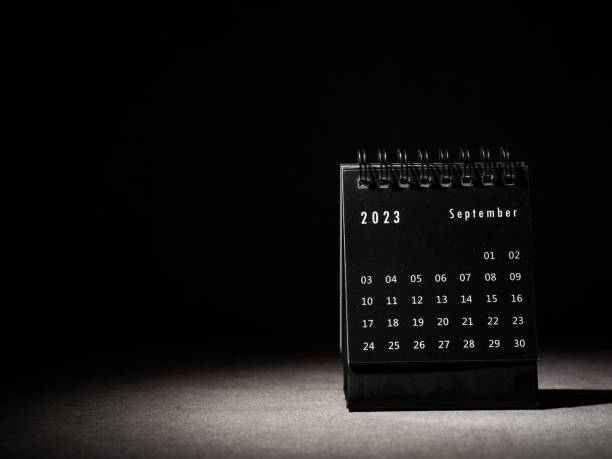 istock 2023 September calendar on black background 1453985049