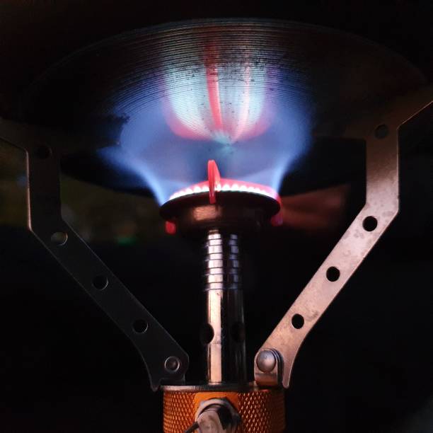 istock Travel gas burner and pan 1453985150