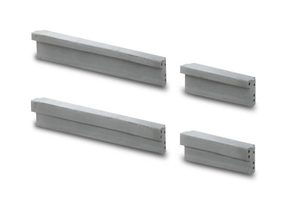 istock Perspective of precast concrete isolated on a white background. 1453985348
