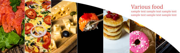 istock Cuisine of different countries. Western and eastern dishes. Various food. Copy space 1453987051