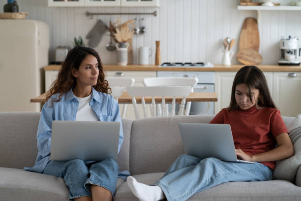 istock Young woman mother freelancer balancing remote work and parenting 1453988589