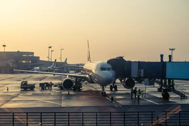 istock Aircraft preparations to departure 1453993309